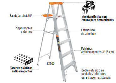 Escaleras tipo tijera TIPO II